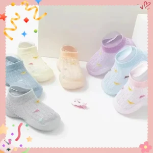 Cute Breathable Socks Shoes Baby Toddler Shoes Soft Sole Anti-Slip Floor Shoes Children's Spring And Summer Mesh