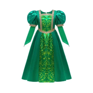New Fantasy Fiona Cosplay Girls Green Dress Clothing Cartoon Monster Costume Disguise Kids Role play Halloween Outfits Children