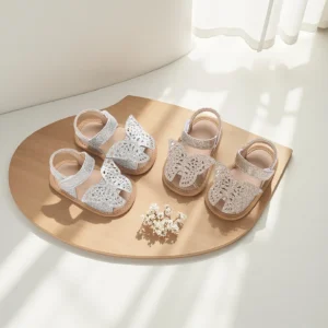 Cute 0-18 Month Old Baby Butterfly Walking Shoes In Summer Rubber Sole Sandals Breathable Baby Shoes Princess Shoes Walking