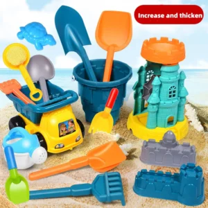 Children's Beach Toy Set, ATV, Sand Digging and Water Toy, Beach Bucket, Hourglass, Shovel, Beach Sand Play Tool Random Colors