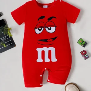 Boys Dnd Girls Summer Baby Letters Printed Short-Sleeved Comfortable Onesies